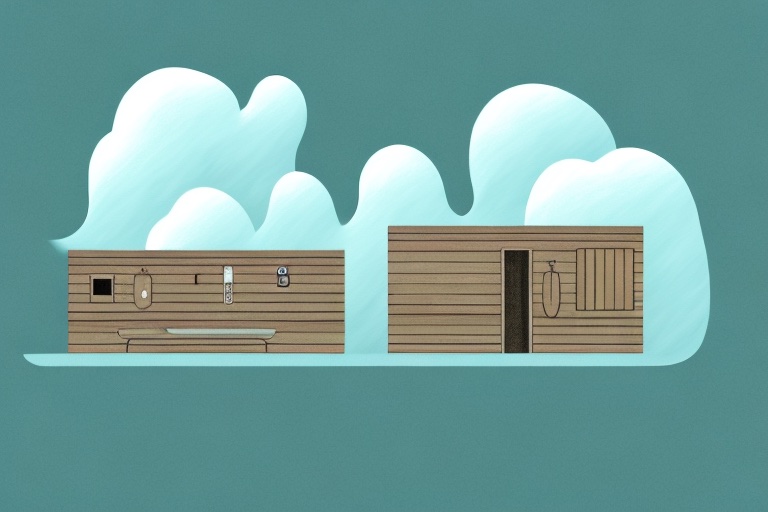 two wood saunas